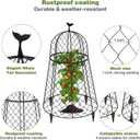 10 Packs Garden Cloches for Plants, Plant Protectors from Animals, Chicken Wire Cloche, Plant Cloche and Cage, Protection for Your Plants and Seedlings, 13" D x 20" H - Black