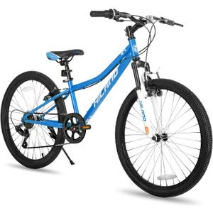 Hiland 20 24 Inch Mountain Bike for Kids Age 5 + Year Old, Front Suspension Fork Kids' Bicycles for Boys Girls Multiple Colors