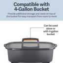 Casabella Cleaning Storage Caddy with Handle Plastic Multipurpose Organizer, Rectangle, 1.85-Gallon, Gray