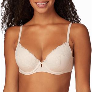 Maidenform Women's Comfort Devotion Your Lift Underwire Bra With Lace Trim, Convertible Straps (36B)