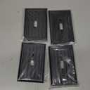 Classic Matte Black Single Toggle Light Switch Cover Plate Natural Material 1 Gang Wall Plates for Light Switch (4-Pack)
