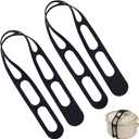 10 x Silicone Latch Strap for Slow Cooker Lid, Pot & Food Storage - 2-Pack Black, Reusable Universal Lid Lock & Adjustable Silicone Straps for Cooking