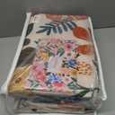 Boho Floral Area Rugs 5x7 Soft Washable Stain Resistant Indoor Floor Carpet Rug Vintage Beige Low Pile Non Slip Rug Spring Farmhouse for Living Room Bedroom Dining Room Playroom Nursery Family Room (Baby Pink)