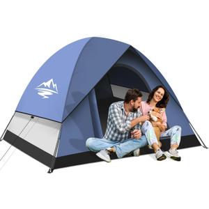 Tents for Camping,3-4 Person Camping Tent,Waterproof and Windproof Tent, Easy to Set up Outdoor Dome Tent for Outdoor Activities, Adventure, Festivals, Backyard,Hiking (Blue)