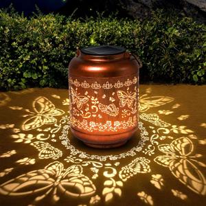 Mothers Day Gifts for Mom Women - Butterfly Solar Lanterns Outdoor Waterproof Metal Hanging Solar Lights for Yard Garden Decor Gardening Ornament Birthday Gifts for Her Grandma