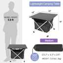 Grope Portable Camping Table Ultralight Aluminum Camp Table with Storage Bag,Beach Table for Sand with Carrying Bag,Prefect for Outdoor,Picnic,BBQ,Cooking,Festival (Black with Storage Bag-M)