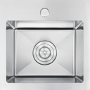 15x15 Inch Bar Sink Undermount, 18 Gauge Stainless Steel Small Kitchen Sink, Handmade Single Bowl Wet Bar Sink with Rinse Grid (Brushed)