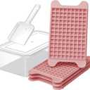 Mini Ice Cube Tray for Freezer: GGUW Nugget Ice Cube Tray with Bin - Crushed Ice Tray Making 4108 PCS Icecube - Easy Release Iced Maker Trays