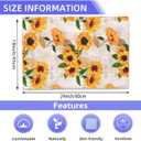 Vintage Sunflower Hand Towels for Bathroom,Yellow Flower Hand Bath Towels Soft Absorbent Dish Towels for Kitchen Bathroom Gym Beach Decorative Towels,Set of 2