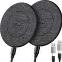 NewQ Wireless Charger, 15W Max Wireless Charging Pad for iPhone 17 16 15 14 13 12 11Mini/SE/Pro/Max/Plus, Samsung Galaxy S23/S22/S21/S20/S10/S9/S8/S7/Note20/10/9/8, Air Pods/Pro/Galaxy Buds/+, 2 Packs