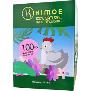 kimoe Non-GMO Bulk Dried Mealworms 10LB Bag for Chickens, Ducks & Wild Birds  100% Natural High-Protein Feed to Boost Egg Production, Feather Health & Immunity