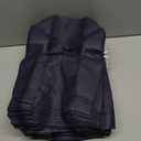 Windyun 50 Pcs Reusable Tote Bag Bulk 8 x 4 x 10 Inch Non Woven Shopping Bag with Handle Christmas Reusable Grocery Gift Tote (Navy Blue)