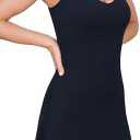 ODODOS Women's Cloud Feeling Tank Dress with Separate Shorts and Built in Bra U Back Mini Tennis Dress M