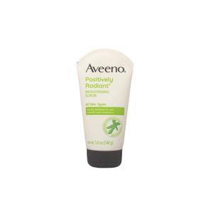 Aveeno Positively Radiant Skin Brightening Exfoliating Daily Facial Scrub, Moisture-Rich Soy Extract, Oil- & Soap-Free Tone-Evening Face Cleanser, Hypoallergenic & Non-Comedogenic, 5 oz