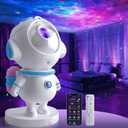Astronaut Galaxy Star Projector Light, Aurora LED Night Light Lamp for Bedroom,Adults Kids Room Decor, Space Starry Nebula Ceiling Lighting Projector with Timer, Remote & APP Control, White Noise (Blue)