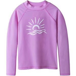 HUAANIUE Girls Boys Swimming Top Quick Dry Kids Summer Swimsuit 3-10Y One Piece Swimwear Longsleeve UPF 50+ Sun Protection Rash Guard Boysuit Costume, 10