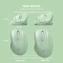 Ergonomic Wireless Mouse with USB Receiver for PC Computer, Laptop and Desktop, Ergo Vertical Mouse with Silent Clicks Long Battery Life, Up to 1600 DPI & 1 AA Battery Powered, Green