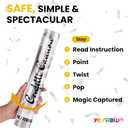 Confetti Cannon Party Poppers Shooters,(6 pack) YESHOW Confetti Blaster Silver Metallic for Birthday Graduation Wedding Christmas New Years Eve