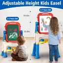 Kids Easel for Toddlers Age 2-4 Art Magnetic White Board & Chalkboard Double Side Adjustable Stand Drawing Writing Learning Educational Toy for 2 3 4 Year Boys Girl Birthday Gifts
