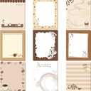 Sabary 9 Pads Cute Sticky Notes Animal Sticky Note Pads 3.15 x 3.94 Inches Colored Adhesive Memo Reminder Decor for Journal School Office Gifts (Coffee)