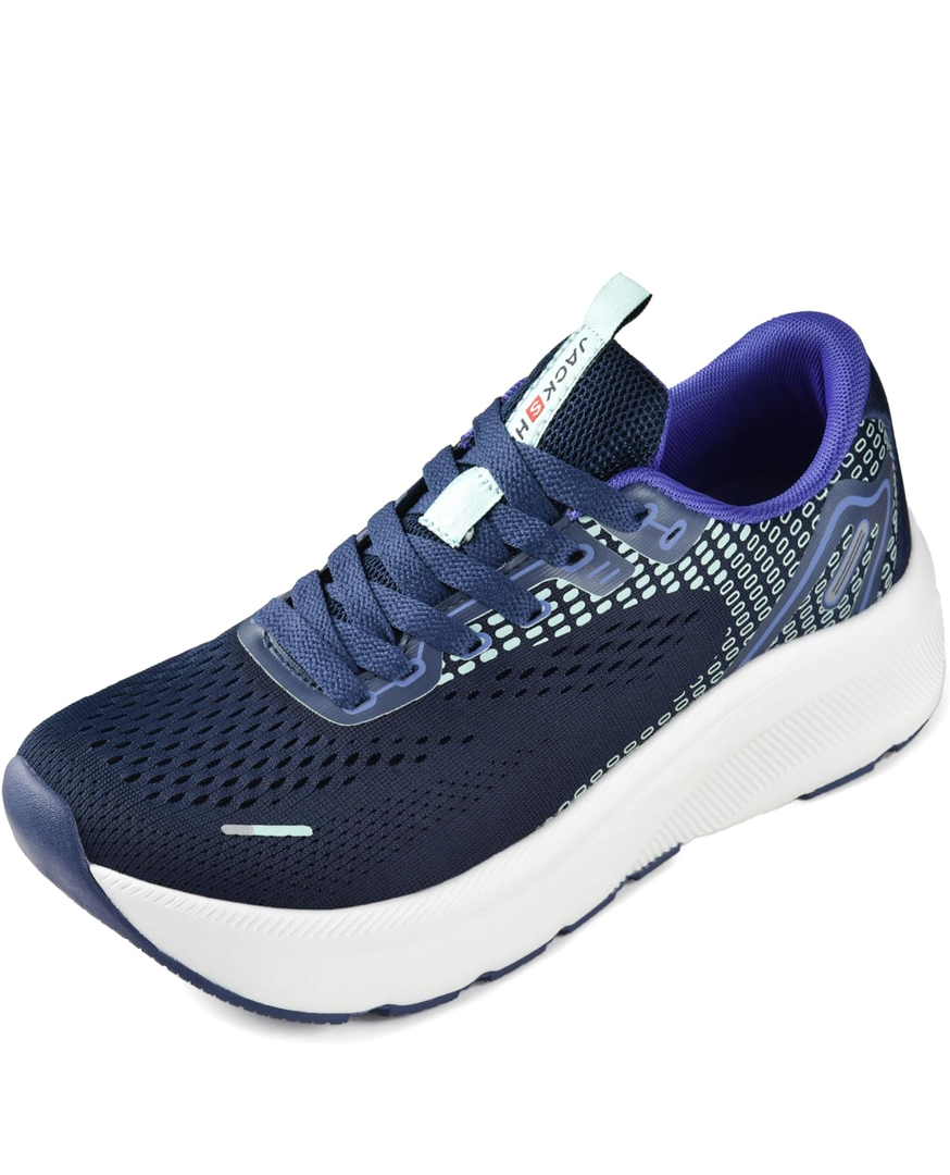 JACKSHIBO Wide Toe Box Shoes Women Arch Support Wide Sneakers for Running Walking Athletic Tennis Orthopedic Plantar Fasciitis Workout with Thick Cushion Zero Drop Sole Width Shoes, 40