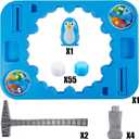 DR.DUDU Ice Breaker Game Save Penguin On Ice Block Family Funny Game Penguin Trap Activate Game Children's Day Gifts, Small