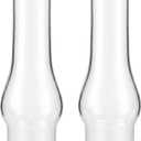 Lewtemi 2 Pcs 1 1/4 Inch Base Tiny Oil Lamp Chimney Kerosene Lamps Shade Oil Lamp Glass Replacement for Miniature Kerosene Lamps (Classic)
