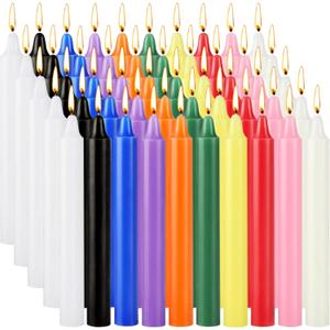 Spell Candles 100 Pack Bulk - 4 Inch Colored Mini Taper Candles for Rituals, Witchcraft & Wiccan Altar, Unscented Candles Compatible with Chime Holders, Prayer, Meditation, Birthday Decor