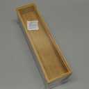 Bamboo Drawer Organizer, Narrow Silverware Organizer for Kitchen, Stackable Utensil Organizer, 2 Pcs Flatware Organizer for Drawer, Wooden Storage Box Tray (Yellow, 12 X 3 X 2 Inch)