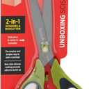 Scotch Non-Stick Unboxing Scissors, Dual-Function Scissors and Boxcutter, 8-inch