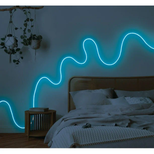 Merkury RoomGlo 10ft Neon Rope Light 16 color Flexible LED Lighting w/ Remote