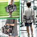 20" Large Clear Tote Makeup Carry On Bag for Travel, Clear Duffle Toiletry Cosmetic Bag Professional Organizer Bags for Make up Set Artist Work Beach Gym