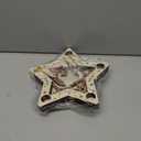 APUDWN Christmas Advent Wreath Candle Holder, Wooden Nativity Scene Advent Candlestick, 5-Hole Star Shape Wreath Candle Holder for Christmas Nativity Christian Table Centerpiece Gifts (Pentagram)