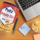 Utz Potato Stix, Original  15 Oz. Canister  Shoestring Potato Sticks Made from Fresh Potatoes, Crispy, Crunchy Snacks in Resealable Container, Cholesterol Free, Trans-Fat Free, Gluten-Free Snacks (EXP 02/15/27)