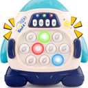 GAPER GO Fast Push Game Fidget Toys for Kids, Handheld Puzzle Game Sensory Toys, Quick Push Light Up Pop Game Gifts for 3-12 Year Old Boys Girls, Christmas Stocking Stuffers (Rocket)