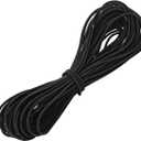 1/8" Bungee Shock Cords with Hooks,65 Feet Elastic Nylon Cords Kayak Stretch String Rope for Bikes,Tie Downs,Boating,Camping,Sunshades,Fitness and Outdoor Enthusiasts (1/8 inch x 65 feet, Black)