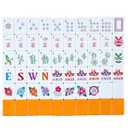 Arrowbash 160 Pcs American Mahjong Set 1.2 Inch 160 Mahjong Tiles Set with Orange Back Melamine Hand Carved Pattern for Adult Mah Jong Tabletop Games Mah Jong Lover Beginners Tiles Only