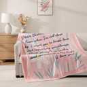 Geniospin Throw Blanket Gifts for Sister, Dear Sister Blanket for Birthday Presents, Super Soft Flannel Throw Blanket for Christmas for Couch Bed Sofa, Warm and Cozy