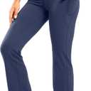 30" Inseam Women's Bootcut Yoga Pants Long Bootleg High-Waisted Flare Pants with Pockets Blue-Flare, XXL