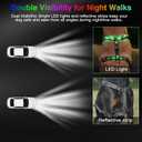 hamraba Light Up Dog Harness, No Pull Led Dog Harness with 10 Lighting Modes for Night Walking, Rechargeable Lighted Safety Vest for Medium Large DogsAdjustable Soft Nylon-Like Material (L)