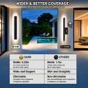 ENMLN 4.33In Wide Modern Outdoor Wall Light for Garage,Dimmable LED Sconce