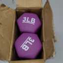 Amazon Basics Neoprene Dumbbell Hand Weights for Exercise and Muscle Toning 3LB