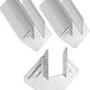 QWORK Galvanized 18-Gauge Hurricane Tie, 40 Pack Steel Connector for Roofing Trusses Wood Timber, Resist High Wind/ Earthquake Forces