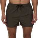 Men's Beach Swim Trunks Summer Bathing Suit Quick Dry Shorts Mid Rise Drawstring Fall XXL Green