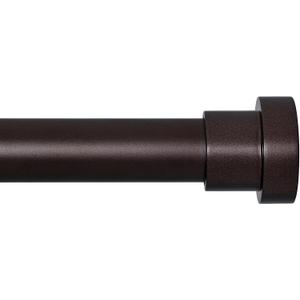 Briofox Bronze Curtain Rods for Windows 48 To 84 Inch, 1 Inch Heavy Duty Adjustable Curtain Rod With Modern Decorative End Cap Finials WIth BracketsNOT TENSION ROD (28"-88")