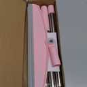 Multifunction Silicone Broom, 54 Inch Adjustable Long Handle Rubber Magic Broom Sweeper for Floor Bathroom Kitchen Shower Pet Hair Glass(Gray Pink)