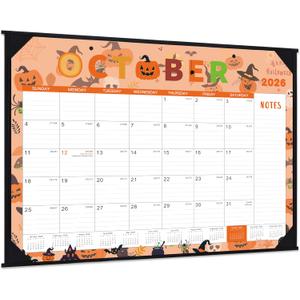 Desk Calendar 2026-2027 - Large Desk Calendar 2026-2027, 22" x 17", Jul. 2026 - Dec. 2027, Desk Calendars Large, 18 Months, Corner Protectors, Hanging Holes, Notes - 12 Themes