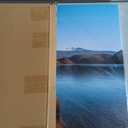 Landscape Canvas Wall Art Large Blue Lake and Mountain Artwork 20"x40"