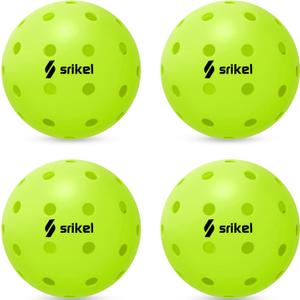 Pickleball Balls-USAPA Approved Outdoor/Indoor Pickleballs,Seamless Roto-Molded Design for Durability,Crack-Resistant 40-Hole Pickle Ball for Beginner Intermediate Pro Player, 4 Pack