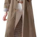TITOMD Womens Long Trench Coat Spring Winter Outerwear Classic Collar 2026 Single Breasted Fashion Overcoat (Medium, Camel)